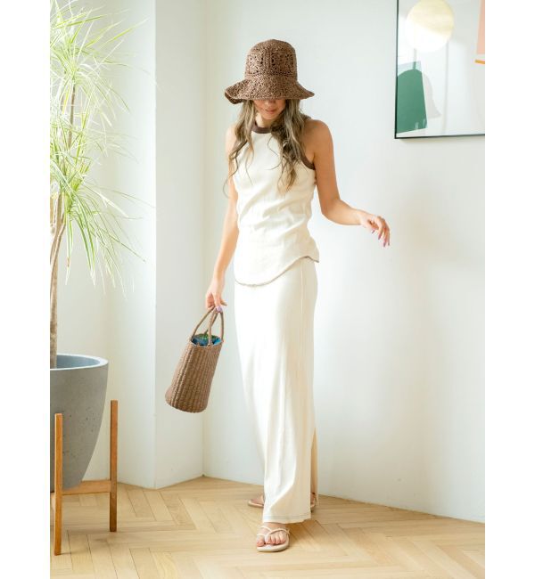 Ungrid「Miller別注 カラーステッチストレートスカート」|スカート|