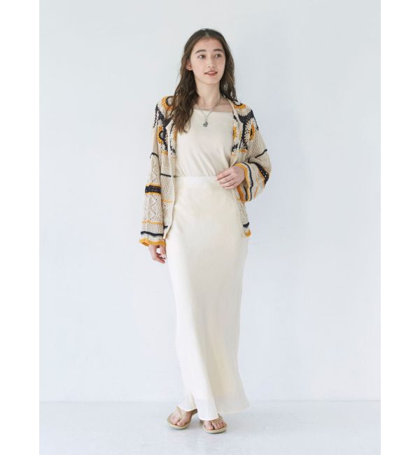 Ungrid「フィットサテンスカート」|スカート|