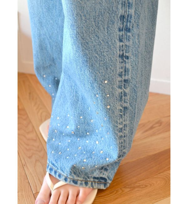 Ungrid「ビジューデザインルーズデニム」|デニム|