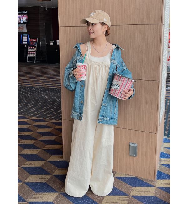 Ungrid「【WEB限定】バッククロスロンパース」|オールインワン|