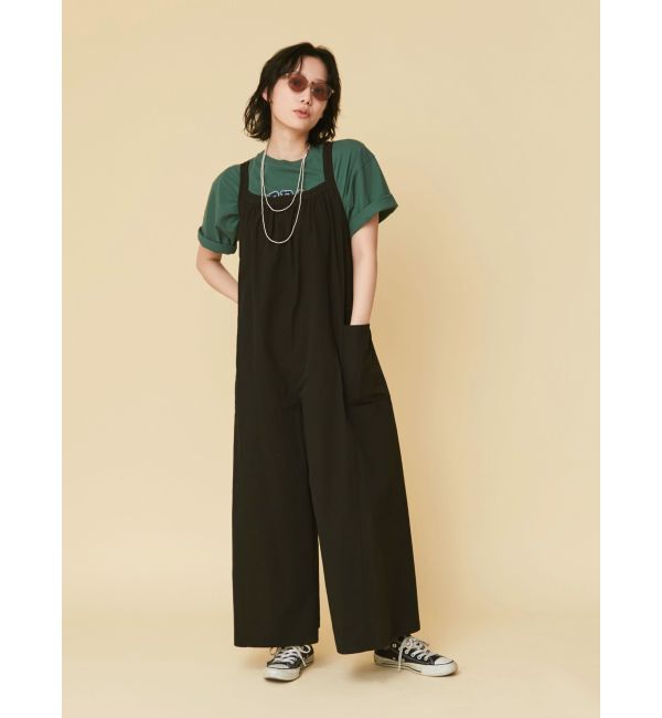 Ungrid「【WEB限定】バッククロスロンパース」|オールインワン|