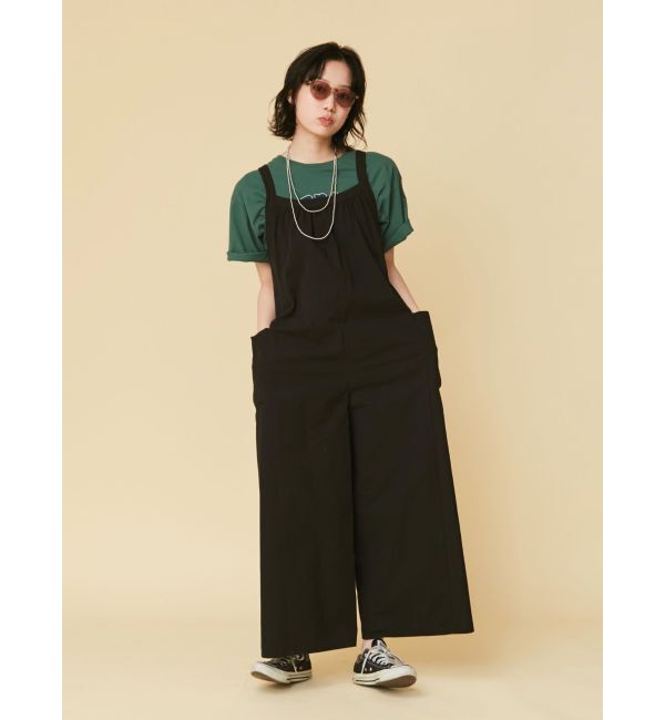 Ungrid「【WEB限定】バッククロスロンパース」|オールインワン|