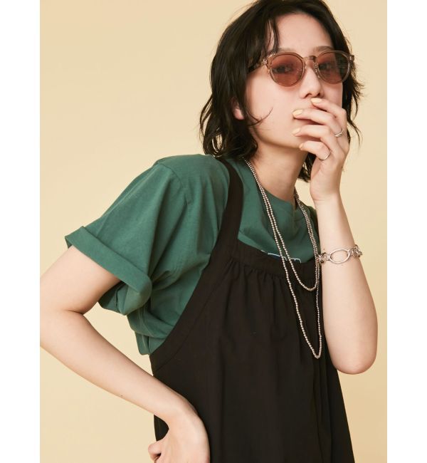 Ungrid「【WEB限定】バッククロスロンパース」|オールインワン|