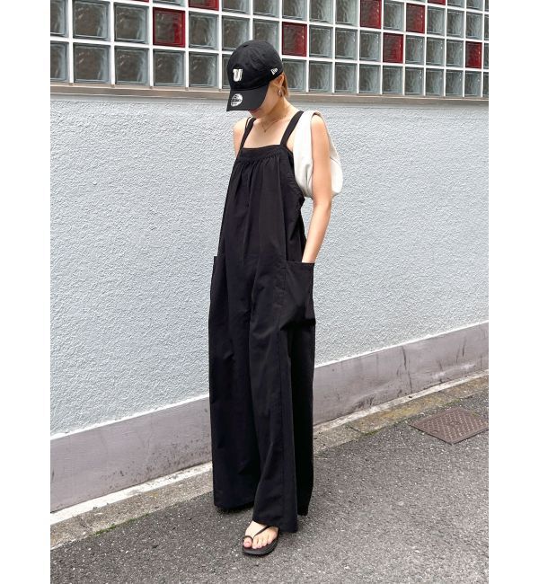 Ungrid「【WEB限定】バッククロスロンパース」|オールインワン|