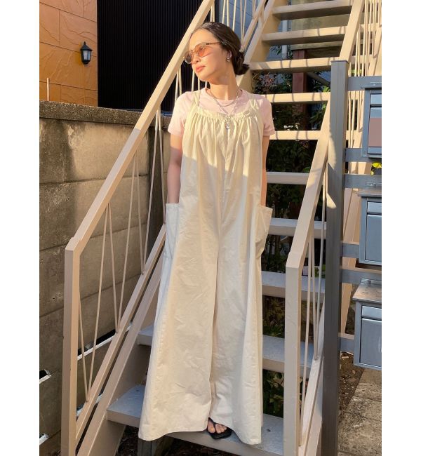 Ungrid「【WEB限定】バッククロスロンパース」|オールインワン|