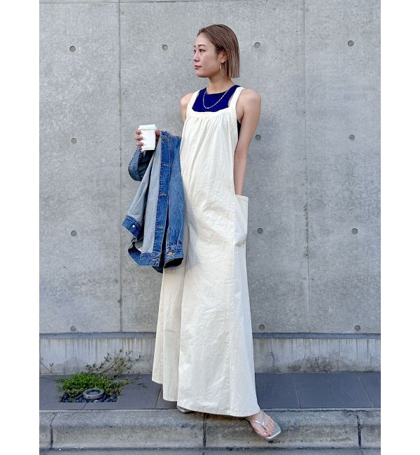 Ungrid「【WEB限定】バッククロスロンパース」|オールインワン|