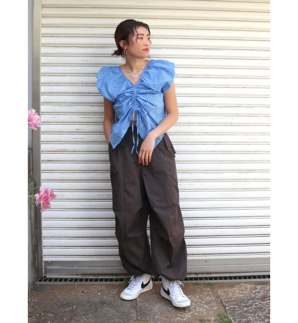 Ungrid「フロントギャザーブラウス」|シャツ・ブラウス|