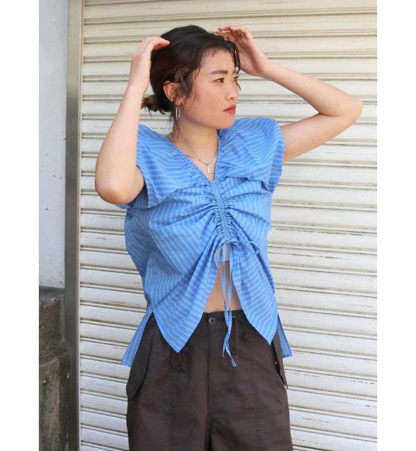 Ungrid「フロントギャザーブラウス」|シャツ・ブラウス|