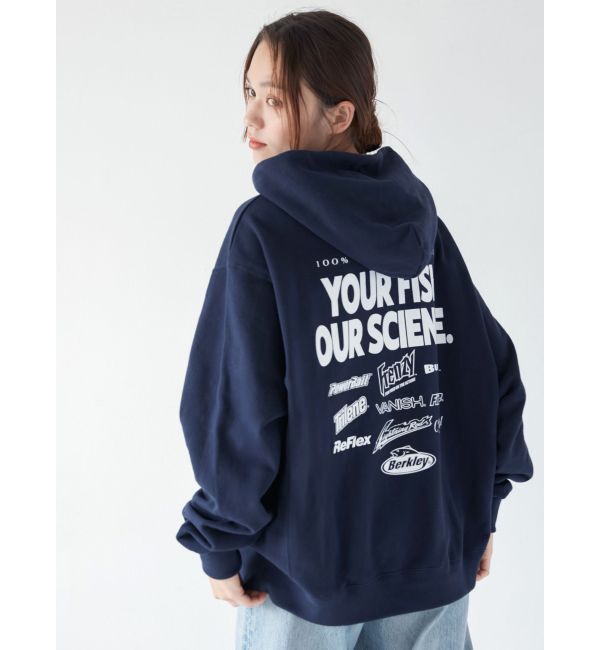 Ungrid「Russell Berkley別注 マルチロゴパーカー」|パーカー|ネイビー