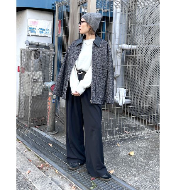 Ungrid「ジップデザインツイードブルゾン」|ブルゾン・スタジャン|