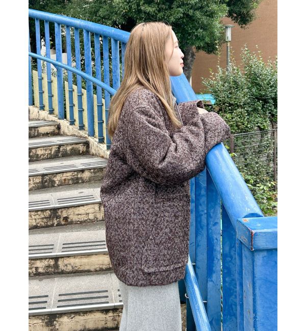 Ungrid「ジップデザインツイードブルゾン」|ブルゾン・スタジャン|