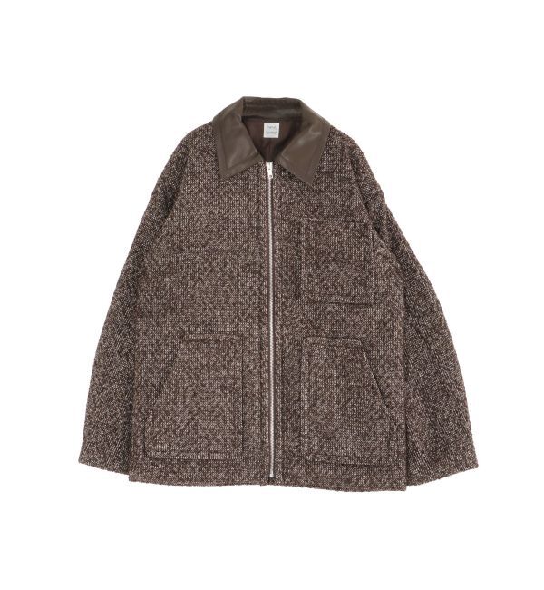 Ungrid「ジップデザインツイードブルゾン」|ブルゾン・スタジャン|