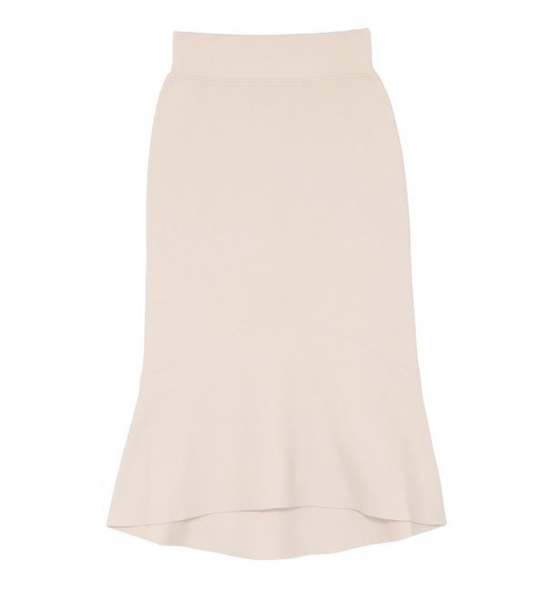 LAGUNAMOON「アシンメトリーヘムニットスカート」|スカート|アイボリー