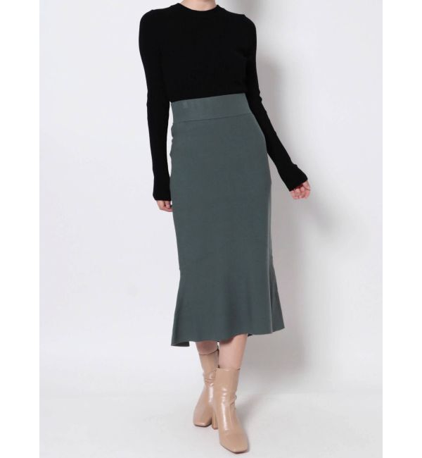 LAGUNAMOON「アシンメトリーヘムニットスカート」|スカート|