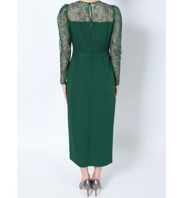 LAGUNAMOON「【WEB限定】LADYスリーブレースカッティングドレス」|ワンピース|