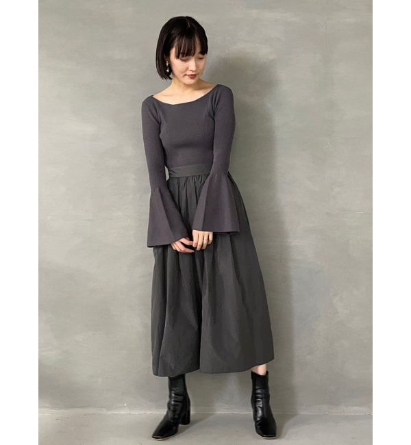 LAGUNAMOON「ドッキングタフタニットワンピース」|ワンピース|