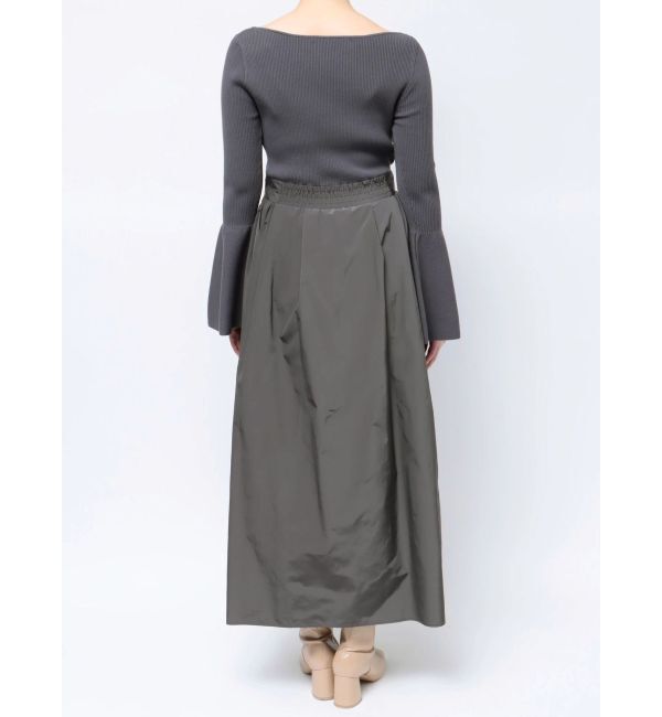 LAGUNAMOON「ドッキングタフタニットワンピース」|ワンピース|