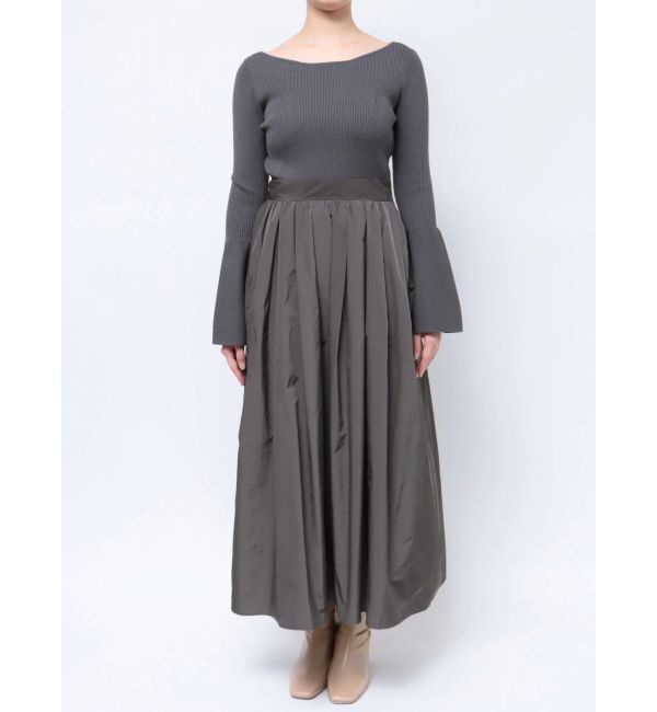 LAGUNAMOON「ドッキングタフタニットワンピース」|ワンピース|