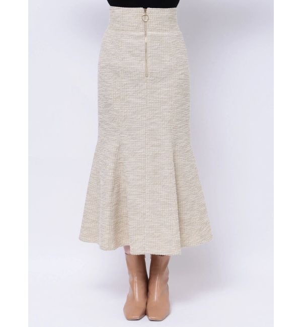 LAGUNAMOON「フロントZIPツイードスカート」|スカート|