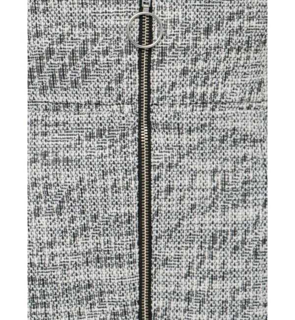 LAGUNAMOON「フロントZIPツイードスカート」|スカート|