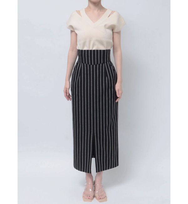 LAGUNAMOON「ストライプスリットタイトスカート」|スカート|