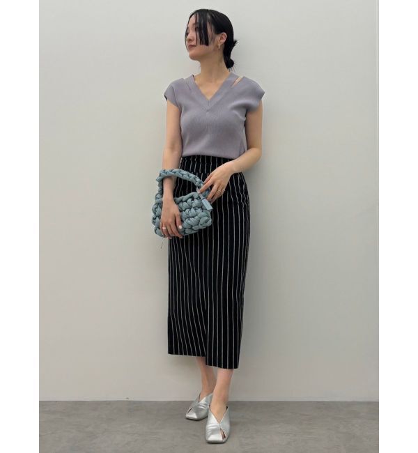 LAGUNAMOON「ストライプスリットタイトスカート」|スカート|