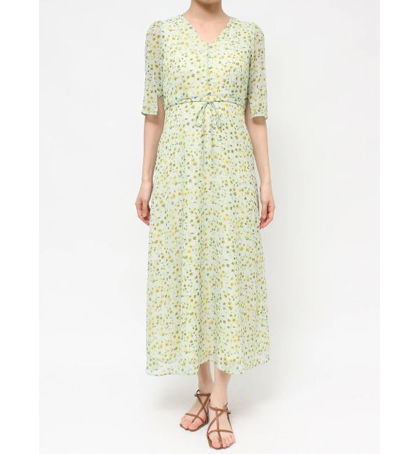 LAGUNAMOON「フラワーパターンVネックワンピース」|ワンピース|