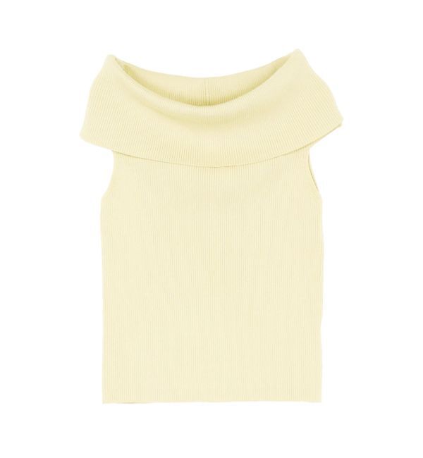 LAGUNAMOON「オフショルダーリブニットプルオーバー」|ニット・セーター|