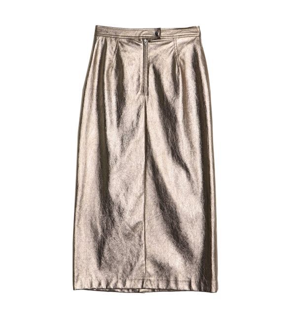 LAGUNAMOON「メタリックタイトスカート」|スカート|ブロンズ