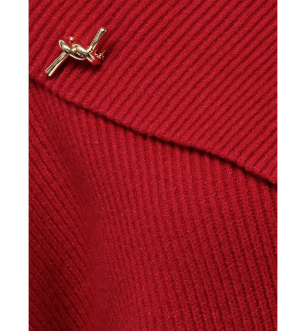 LAGUNAMOON「アシンメトリーカラーブローチ付きニット」|ニット・セーター|