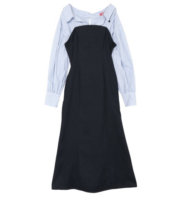 LAGUNAMOON「【POLO BCSコラボ】シャツドッキングワンピース」|ワンピース|ネイビー