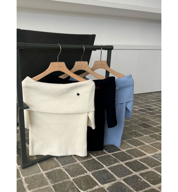 LAGUNAMOON「【POLO BCSコラボ】オフショルニットプルオーバー」|ニット・セーター|