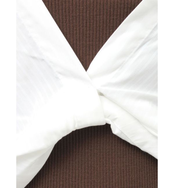 LAGUNAMOON「シャツドッキングリブニットワンピース」|ワンピース|