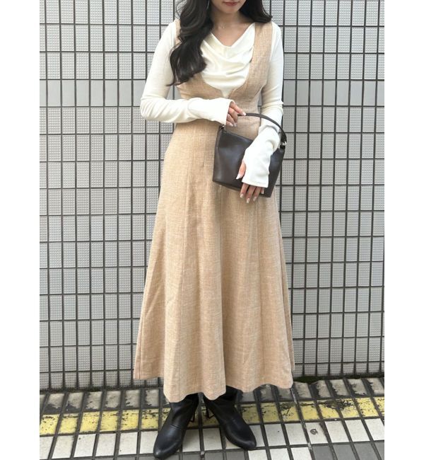 LAGUNAMOON「メランジジャンパースカート」|ジャンパースカート|