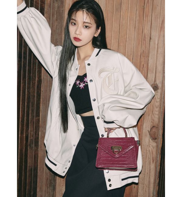 EVRIS「Embroideryニットキャミトップス」|キャミソール|