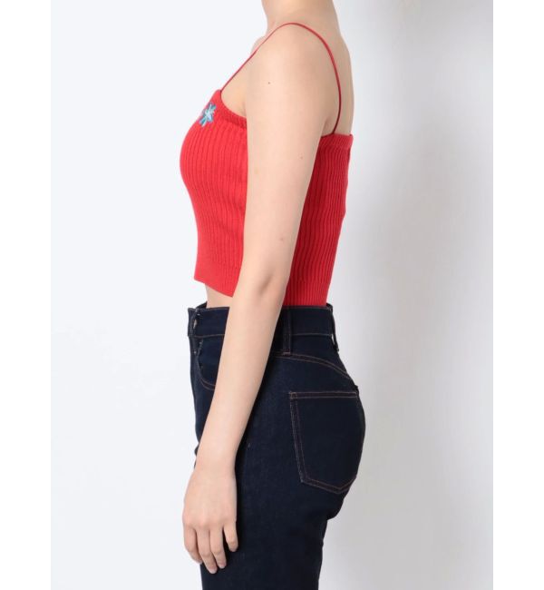 EVRIS「Embroideryニットキャミトップス」|キャミソール|