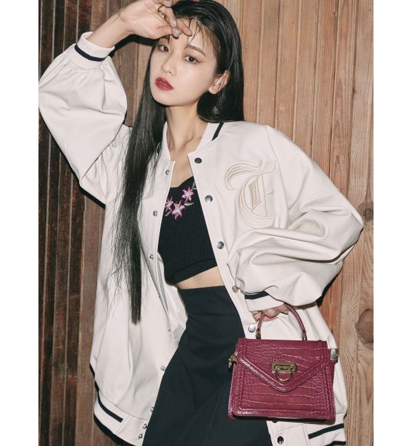 EVRIS「Embroideryニットキャミトップス」|キャミソール|