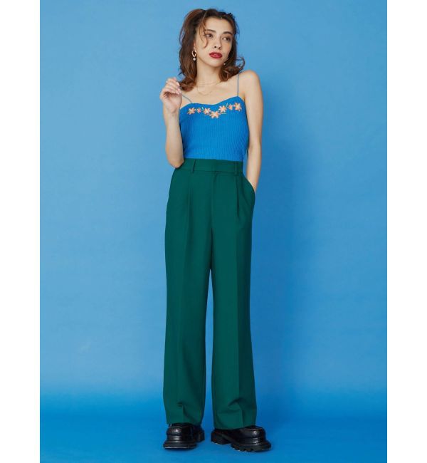 EVRIS「Embroideryニットキャミトップス」|キャミソール|