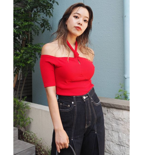 EVRIS「ボトルネックデザインオフショルトップス」|Tシャツ・カットソー|