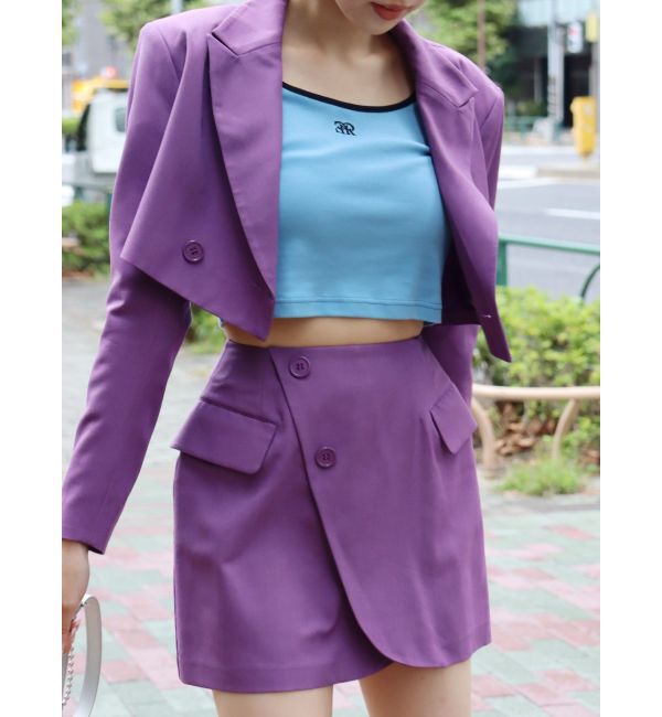 EVRIS「ラップデザインミニスカート【セットアップ着用可能】」|スカート|