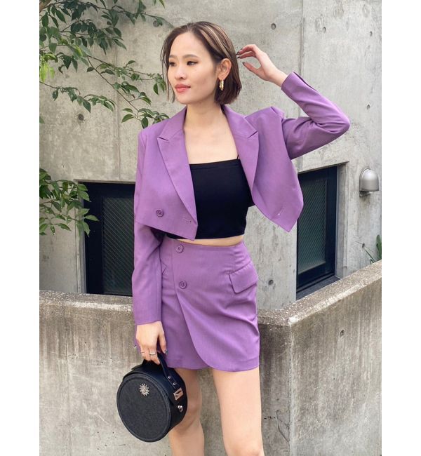 EVRIS「ラップデザインミニスカート【セットアップ着用可能】」|スカート|