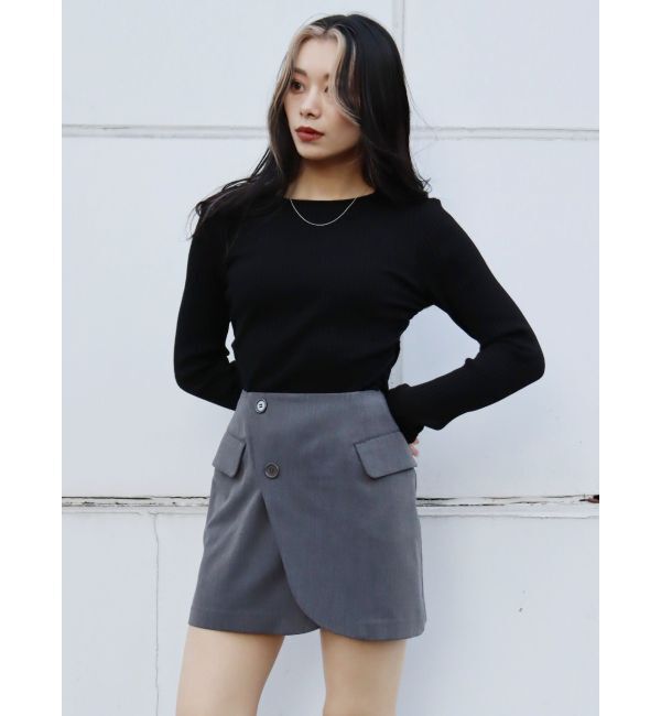 EVRIS「ラップデザインミニスカート【セットアップ着用可能】」|スカート|