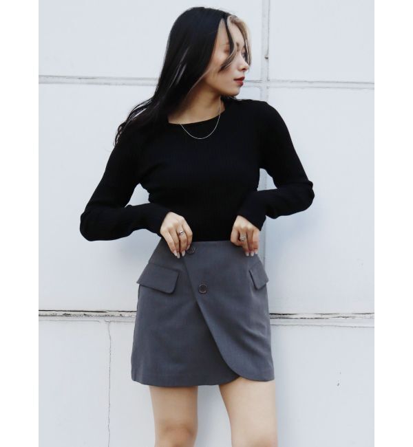 EVRIS「ラップデザインミニスカート【セットアップ着用可能】」|スカート|