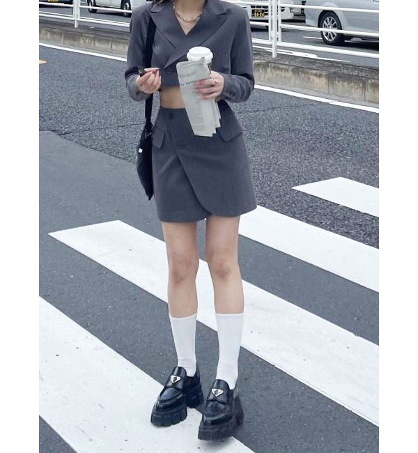 EVRIS「ラップデザインミニスカート【セットアップ着用可能】」|スカート|