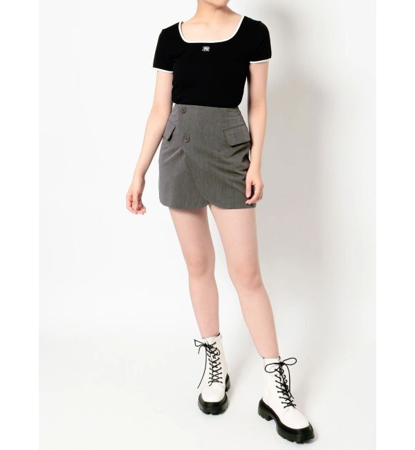 EVRIS「ラップデザインミニスカート【セットアップ着用可能】」|スカート|