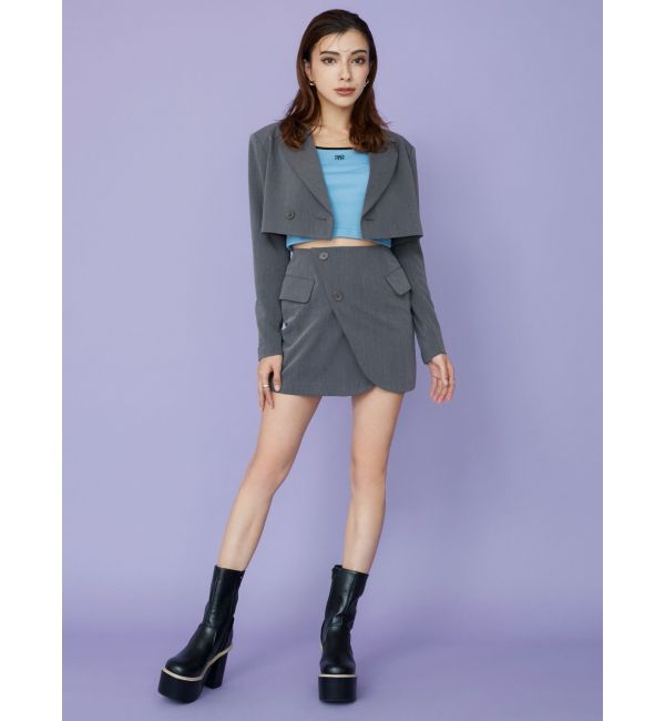 EVRIS「ラップデザインミニスカート【セットアップ着用可能】」|スカート|