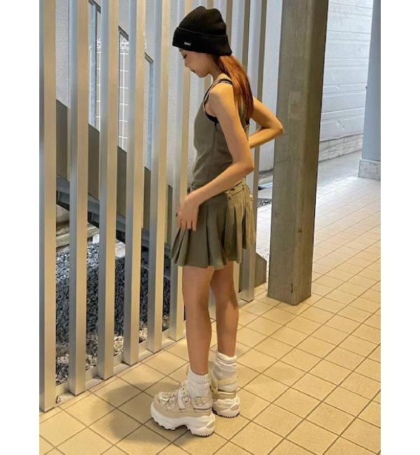 EVRIS「エッジデザインプリーツジャンスカ」|ジャンパースカート|