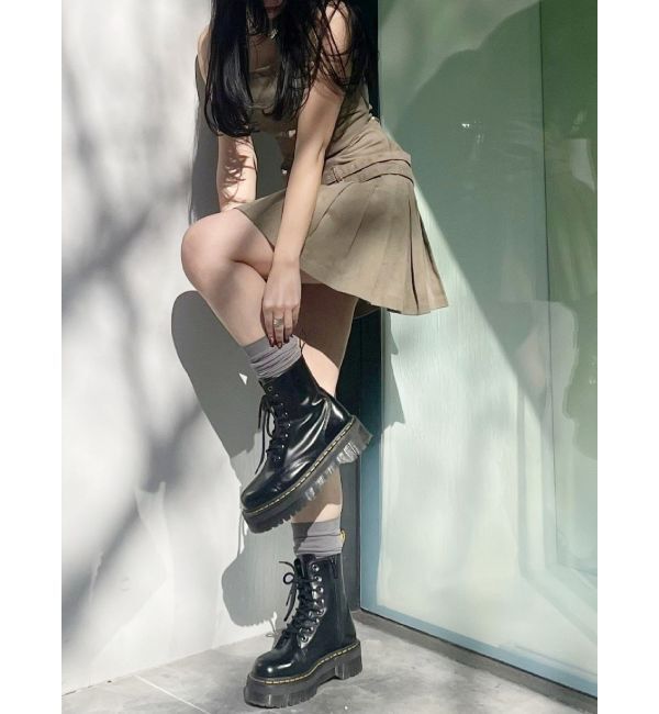 EVRIS「エッジデザインプリーツジャンスカ」|ジャンパースカート|