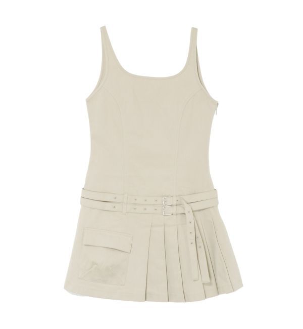 EVRIS「エッジデザインプリーツジャンスカ」|ジャンパースカート|