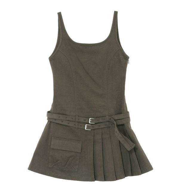 EVRIS「エッジデザインプリーツジャンスカ」|ジャンパースカート|